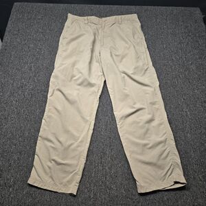 REI Hiking Pants Men's 38 Khaki Nylon UPF Lightweight Outdoor Casual Gorpcore